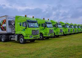 Fleet truck side view